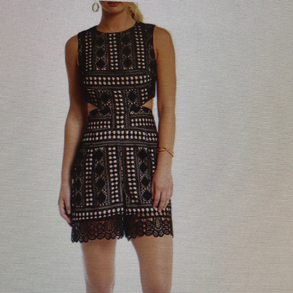 NWT NICOLE MILLER LACE ROMPER